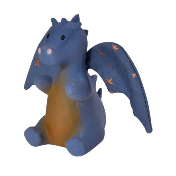 tikiri Baby Midnight Dragon Natural Rubber Rattle with Crinkle Wings