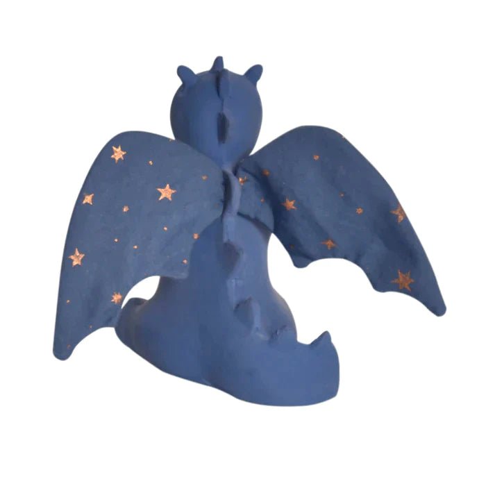 tikiri Baby Midnight Dragon Natural Rubber Rattle with Crinkle Wings