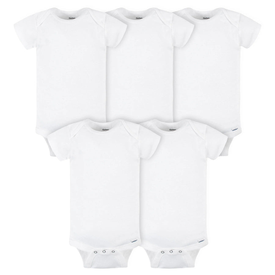 Gerber Childrenswear Baby White Onesies 5PK Apparel & Accessories
