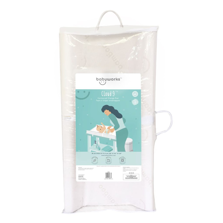 Baby Works Memory Foam Contoured Change Pad w/ Storage Pocket