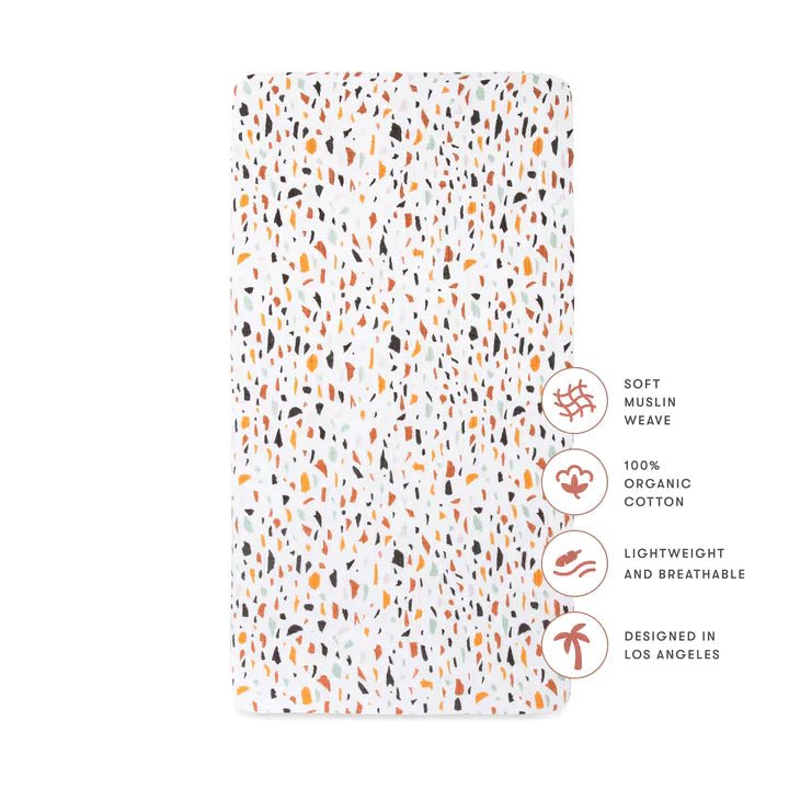 Babyletto Mini Crib Sheet GOTS Certified Organic Muslin Cotton