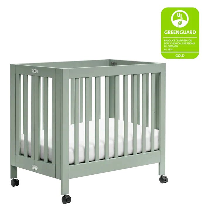 Babyletto - Origami Mini Crib Cribs & Toddler Beds Light Sage - Image 3