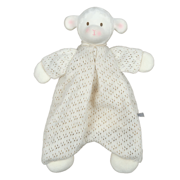 tikiri Bahbah the Lamb Baby Lovey with Organic Natural Rubber Teether Head