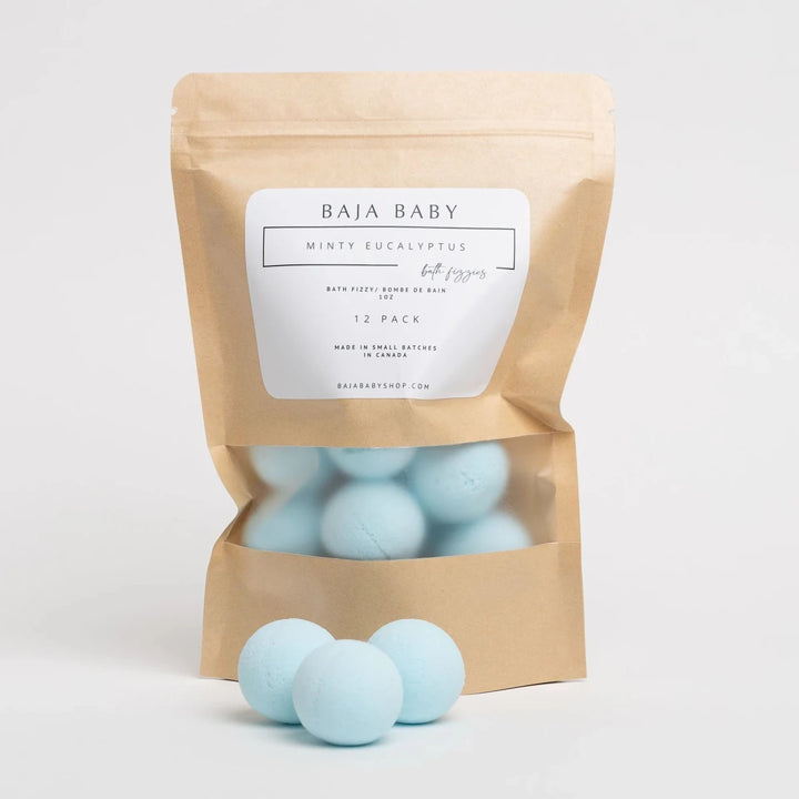 Baja Baby Mini Bath Fizzies 12 Pack – colorful bath bombs for babies