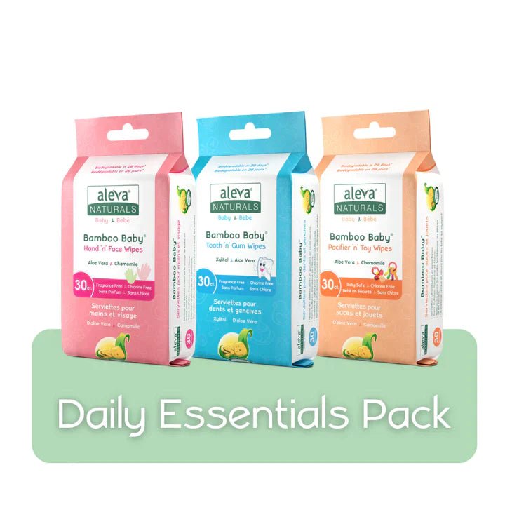 aleva NATURALS Bamboo Baby Daily Essentials Wipes Pack