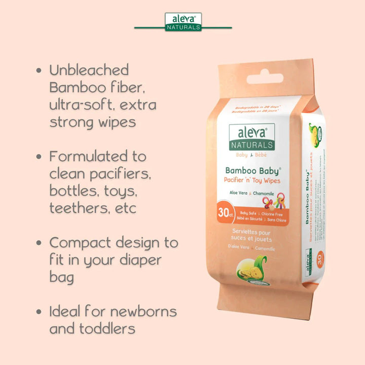 aleva NATURALS Bamboo Baby Specialty Wipes Pack