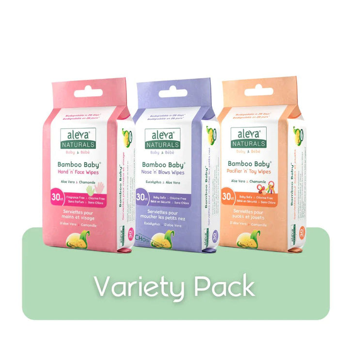 aleva NATURALS Bamboo Baby Specialty Wipes Pack