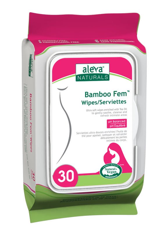 aleva NATURALS Bamboo Fem Wipes