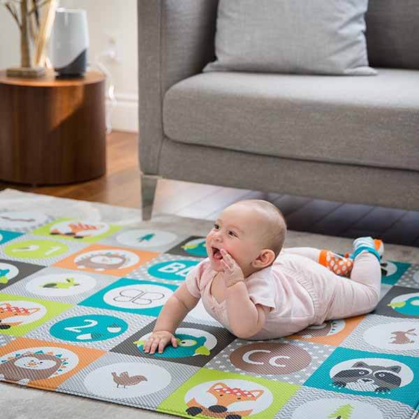 bbluv Multi Reversible Playmat Forest Tiles