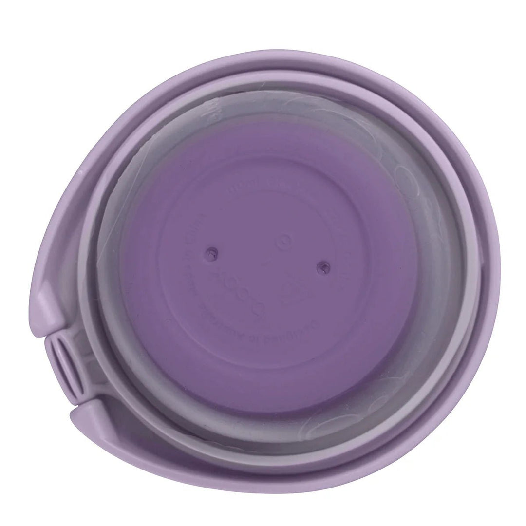 b.box Fill + Feed Storage and Containers Peony -  Purple and gray folding bowl on a white background