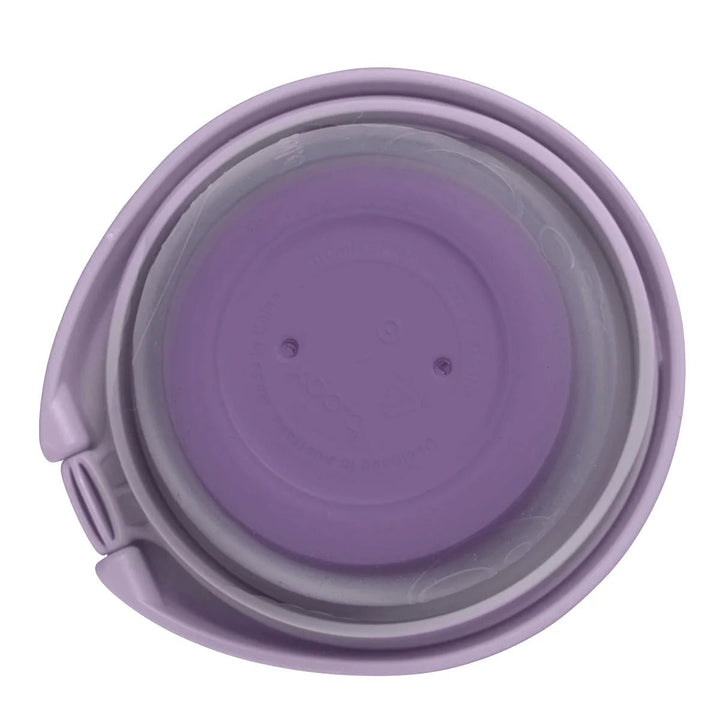 b.box Fill + Feed Storage and Containers Peony -  Purple and gray folding bowl on a white background