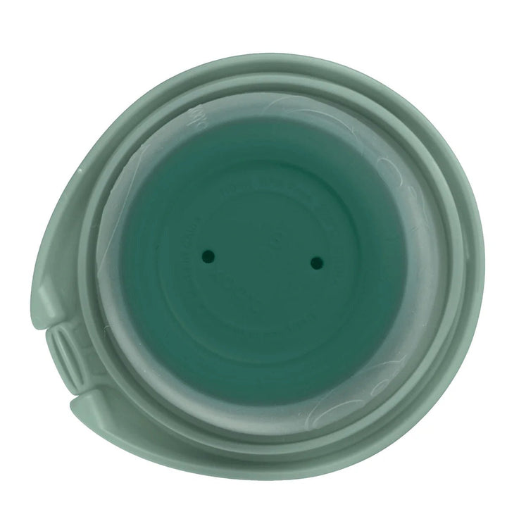b.box Fill + Feed Storage and Containers Sage - Green plastic lid on a white background