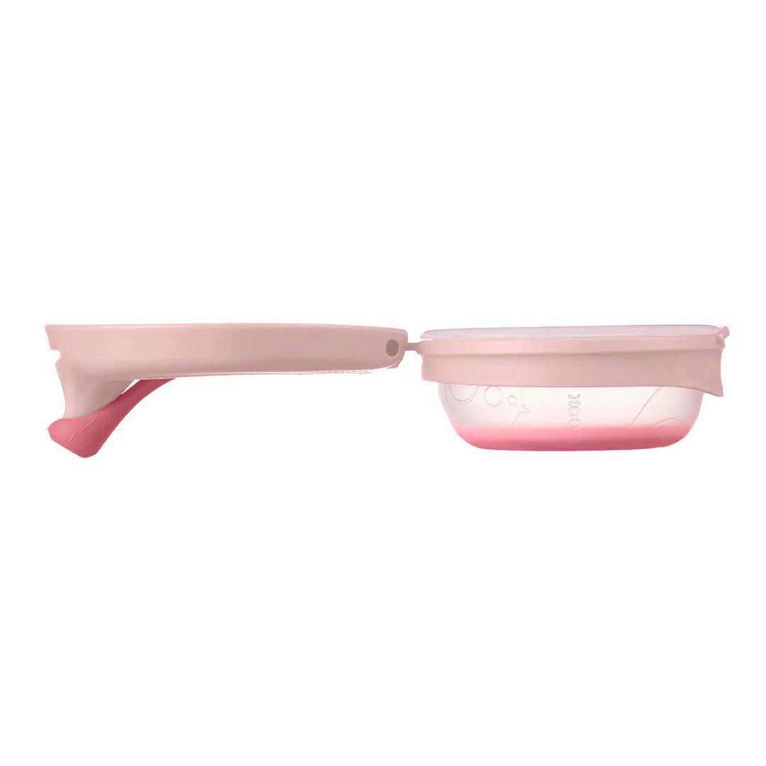 b.box Fill + Feed Storage and Containers Blush - Pink kitchen tool with a transparent container 