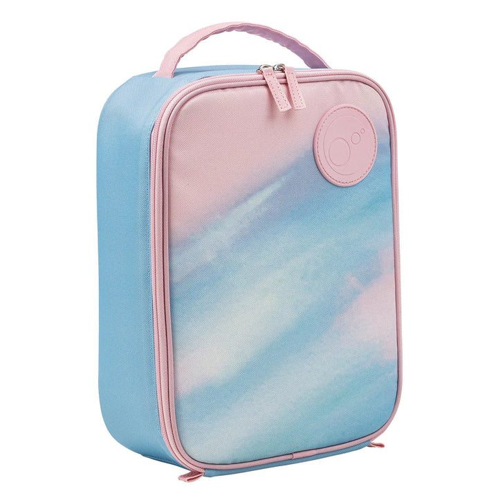 b.box Insulated Flexi Lunchbag Morning Sky - Gradient blue to pink shoe bag with a visible brand logo on a white background