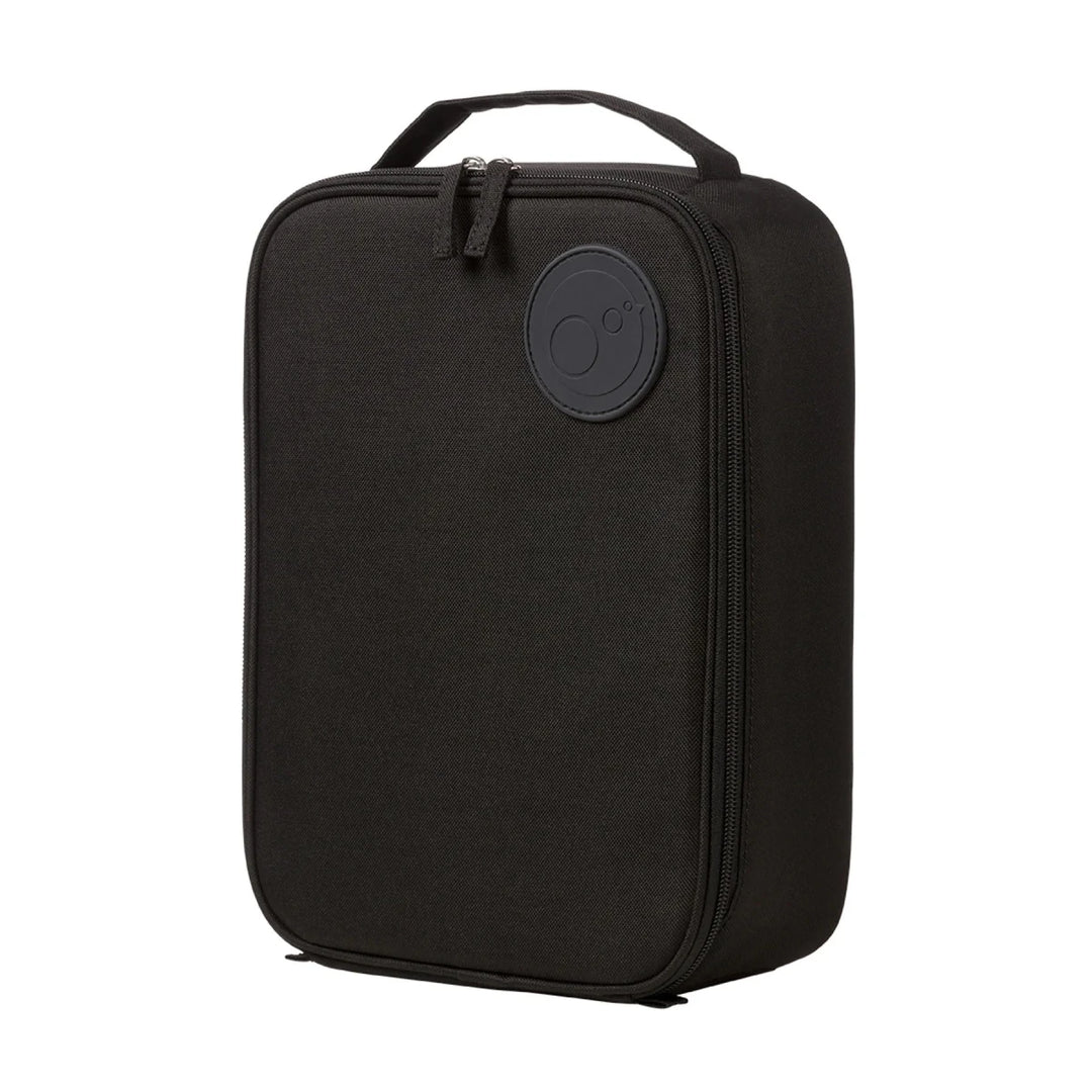 b.box Insulated Flexi Lunchbag Basic Black - Black shoe bag with a brand logo on a white background