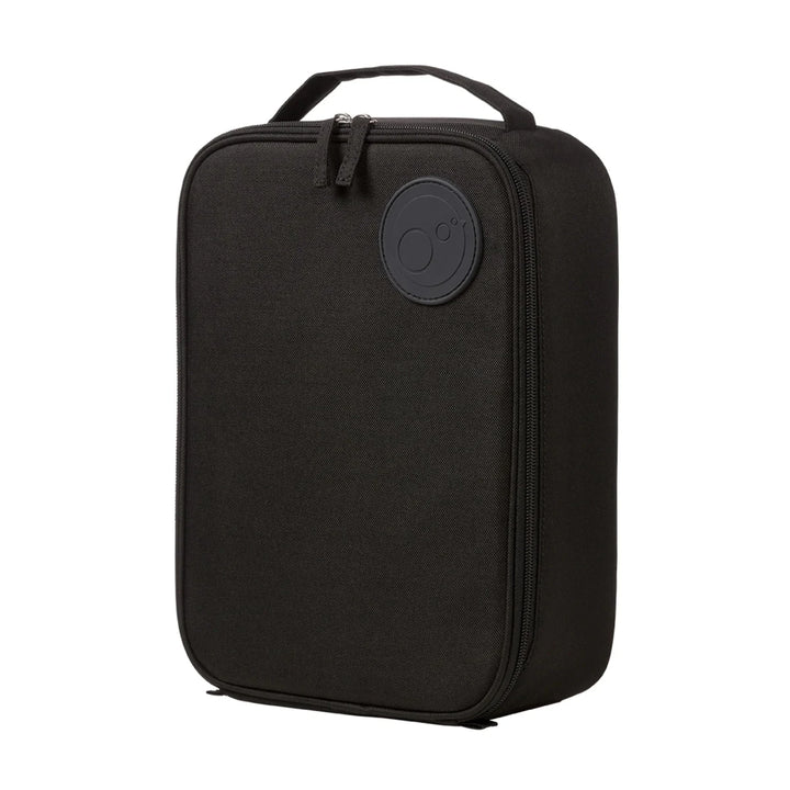 b.box Insulated Flexi Lunchbag Basic Black - Black shoe bag with a brand logo on a white background