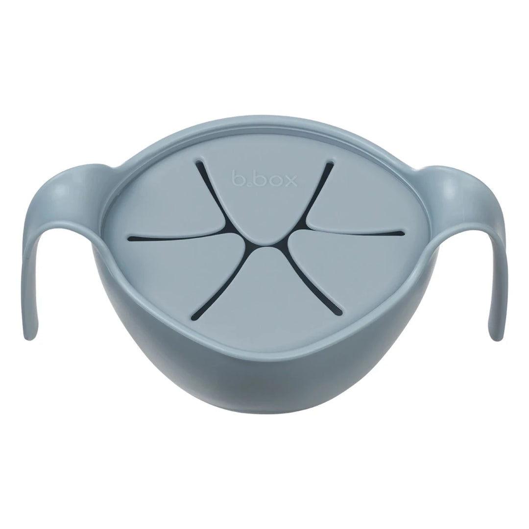 b.box Sip + Snack Bowl Plates, Bowls & Cutlery Ocean -  Blue sippy cup with handles on a white background