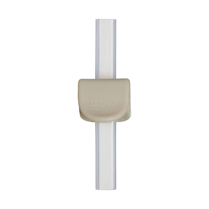 b.box Sip + Snack Bowl Plates, Bowls & Cutlery Latte - Bubba brand straw on a white background