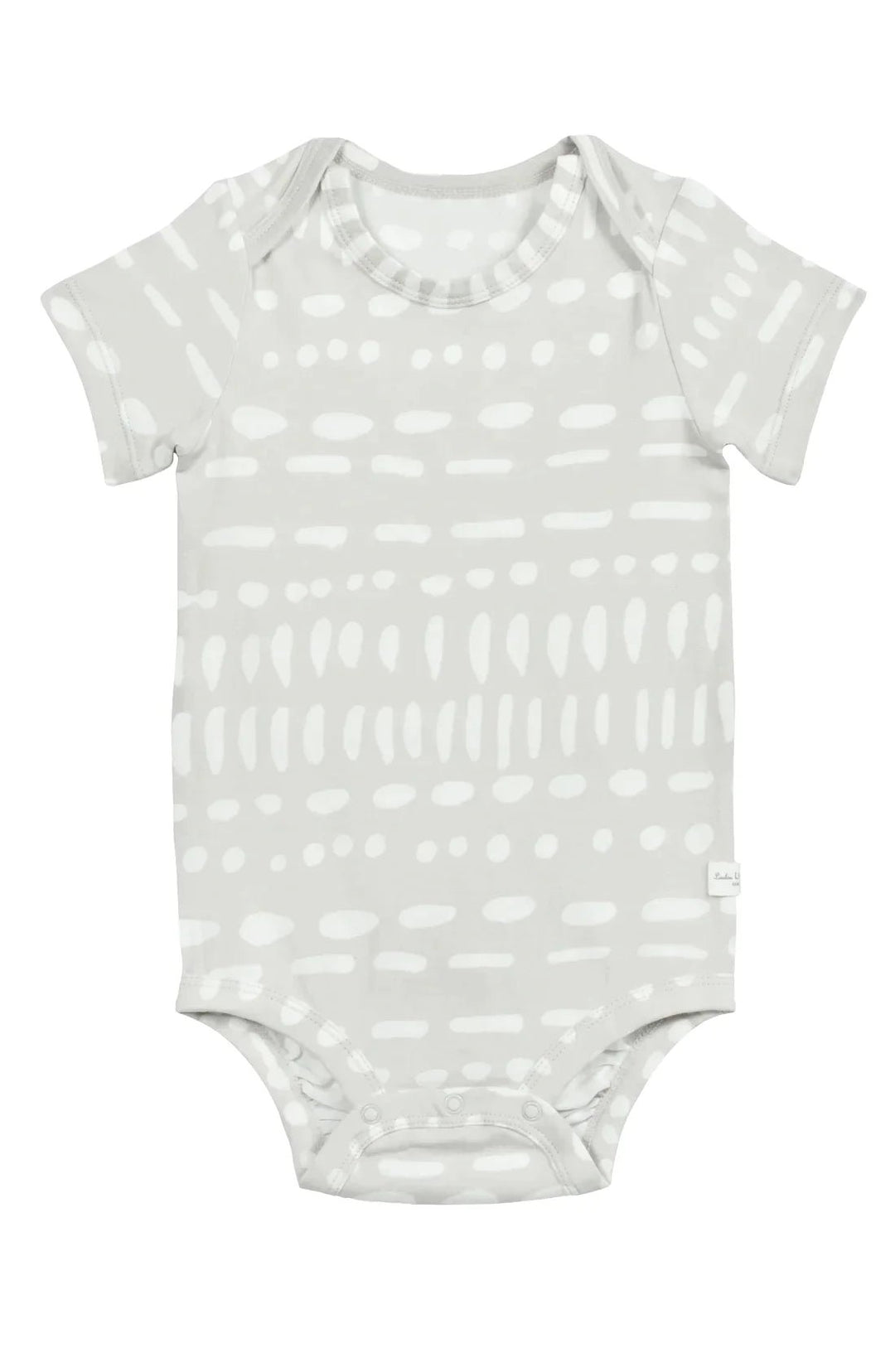 LOULOU LOLLIPOP Bodysuit Grey Mudcloth 12 - 18M