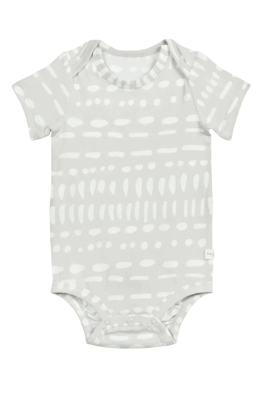 LOULOU LOLLIPOP Bodysuit Grey Mudcloth 12 - 18M