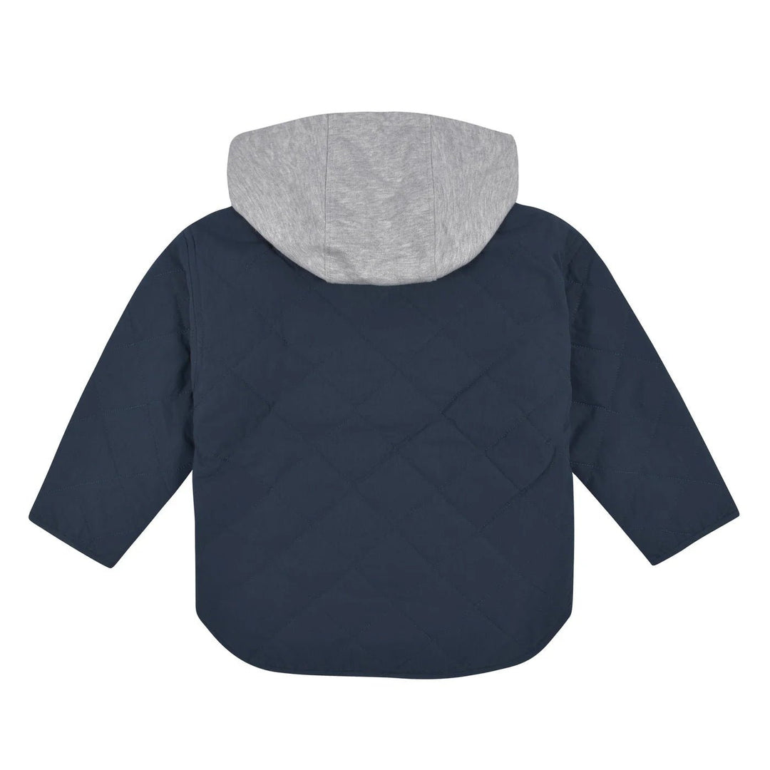 Gerber Childrenswear Boys Navy Quilted Hooded Jacket Set