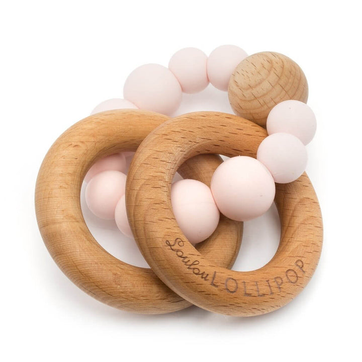 LOULOU LOLLIPOP Bubble Silicone and Wood Teether