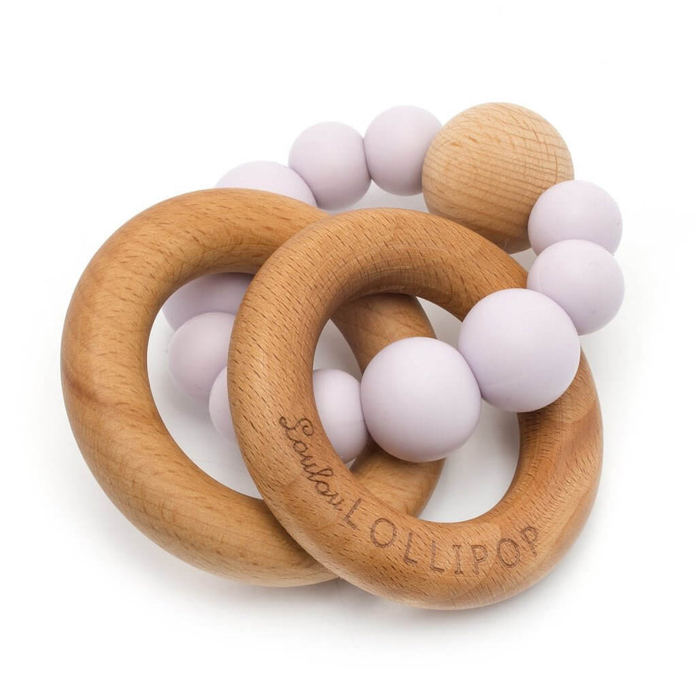 LOULOU LOLLIPOP Bubble Silicone and Wood Teether