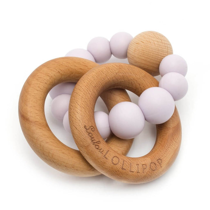 LOULOU LOLLIPOP Bubble Silicone and Wood Teether