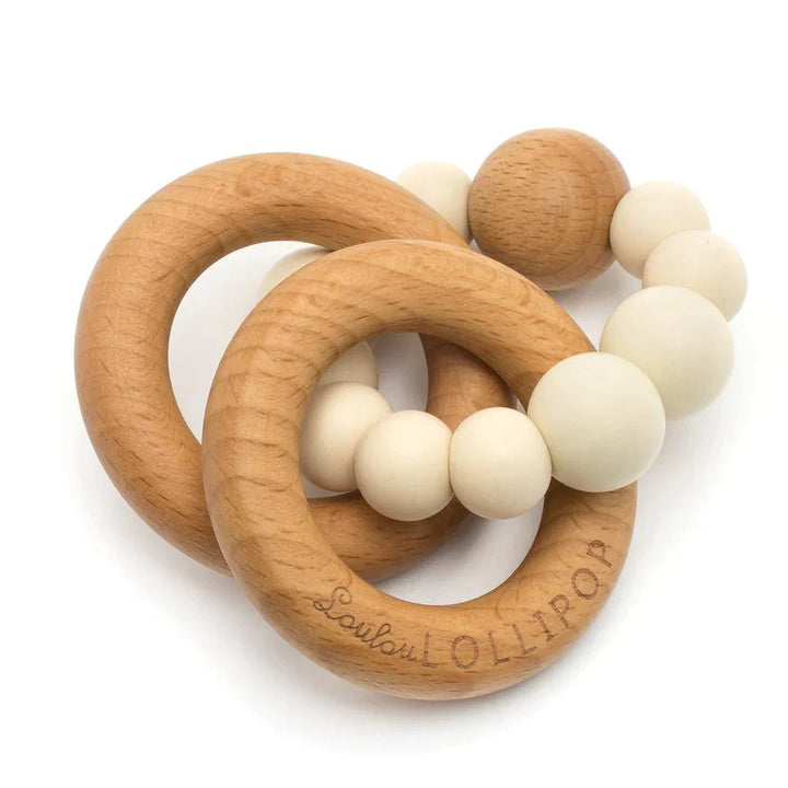 LOULOU LOLLIPOP Bubble Silicone and Wood Teether