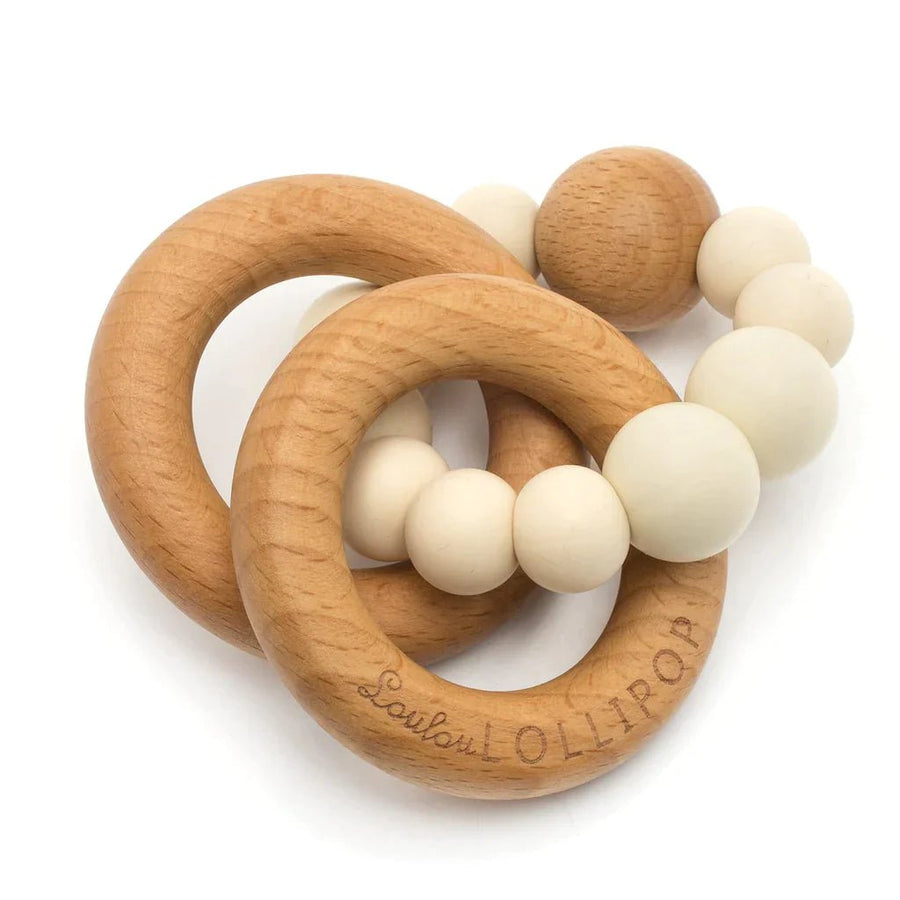LOULOU LOLLIPOP Bubble Silicone and Wood Teether