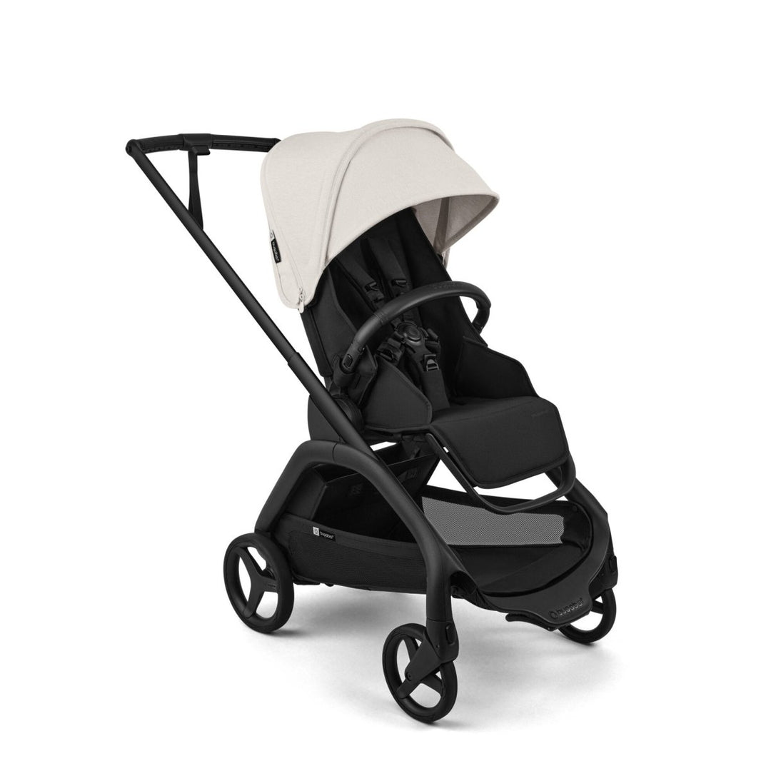 Bugaboo Dragonfly Plus Seat Stroller Stroller Heritage Black – Misty White - Black stroller with beige canopy 