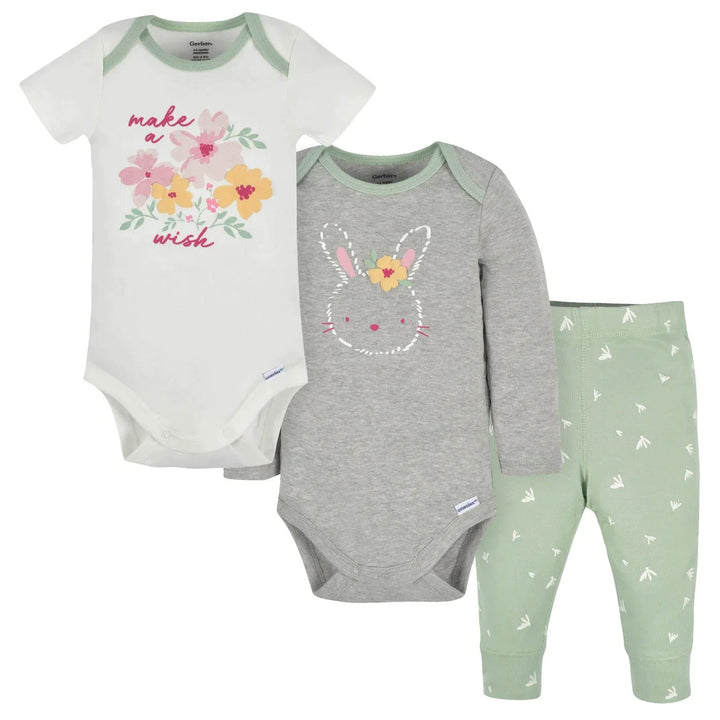 Gerber Childrenswear Bunny 3 pc Set 0 - 3M