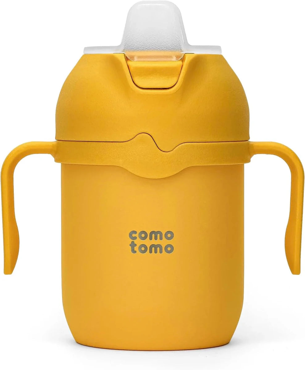 Toddler Tumbler 8oz Insulated Sippy Cup with Silicone Straw and Spout Yellow - Image 1