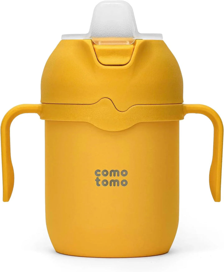 Toddler Tumbler 8oz Insulated Sippy Cup with Silicone Straw and Spout Yellow - Image 1
