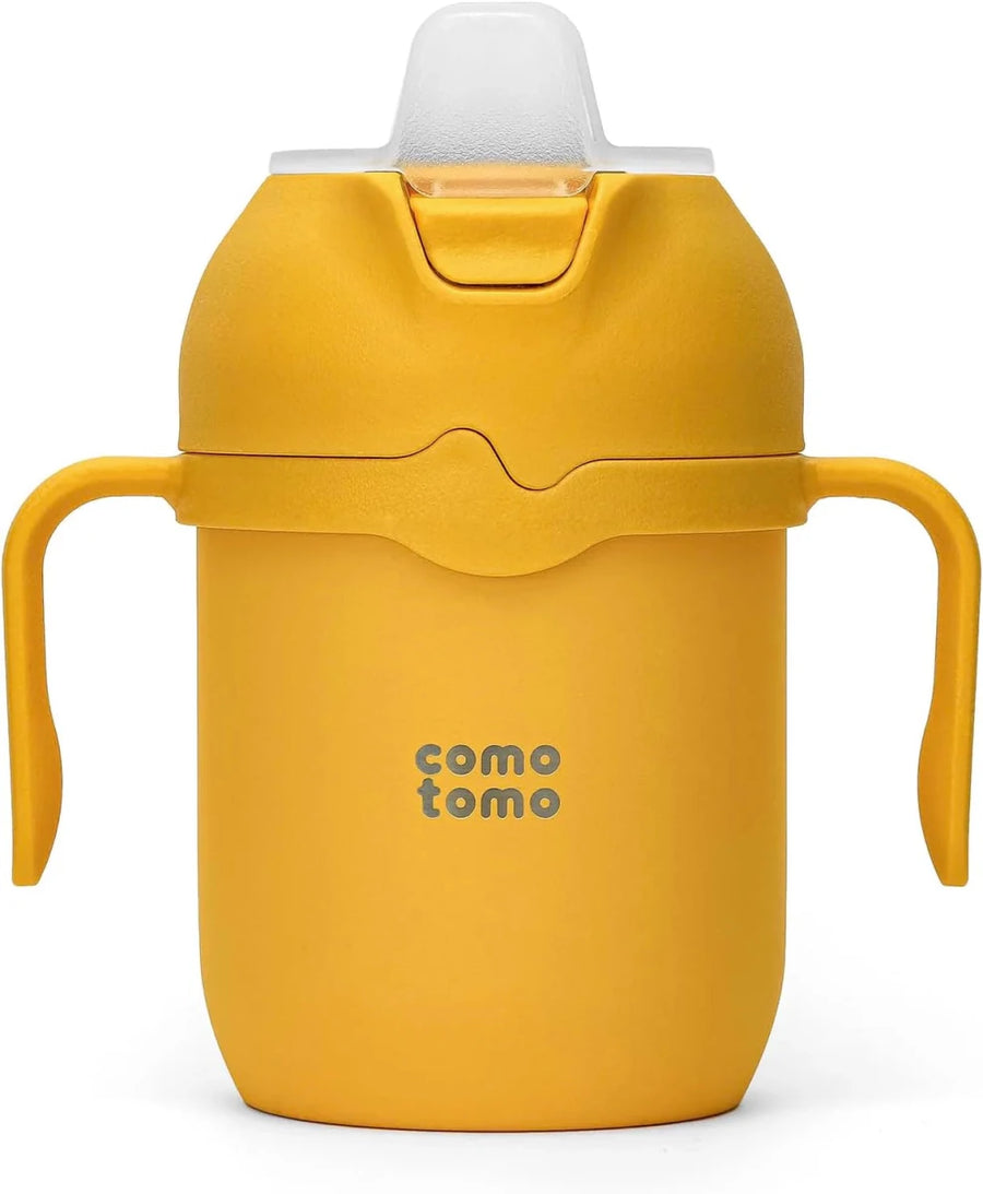 Toddler Tumbler 8oz Insulated Sippy Cup with Silicone Straw and Spout Yellow - Image 1