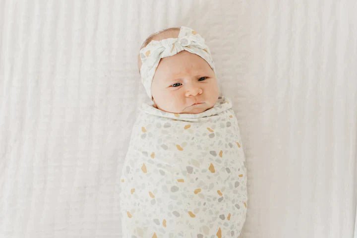 Copper Pearl Knit Swaddle Blanket