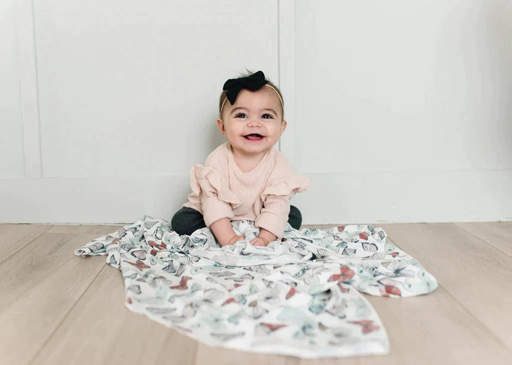 Copper Pearl Knit Swaddle Blanket