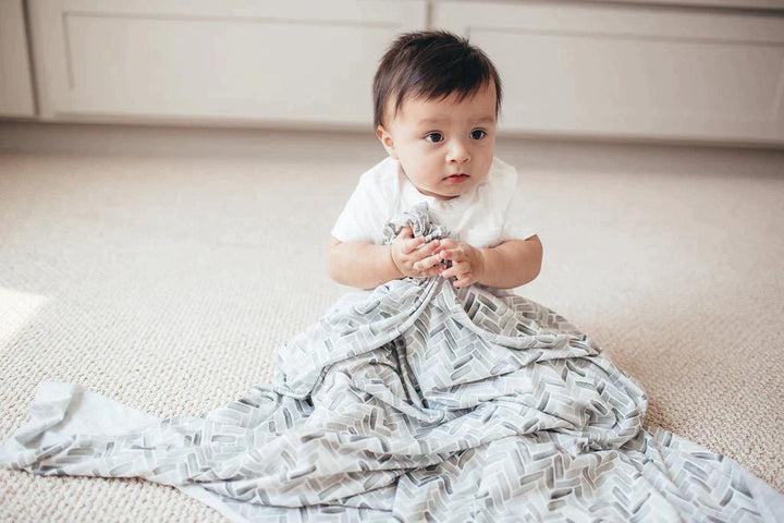 Copper Pearl Knit Swaddle Blanket