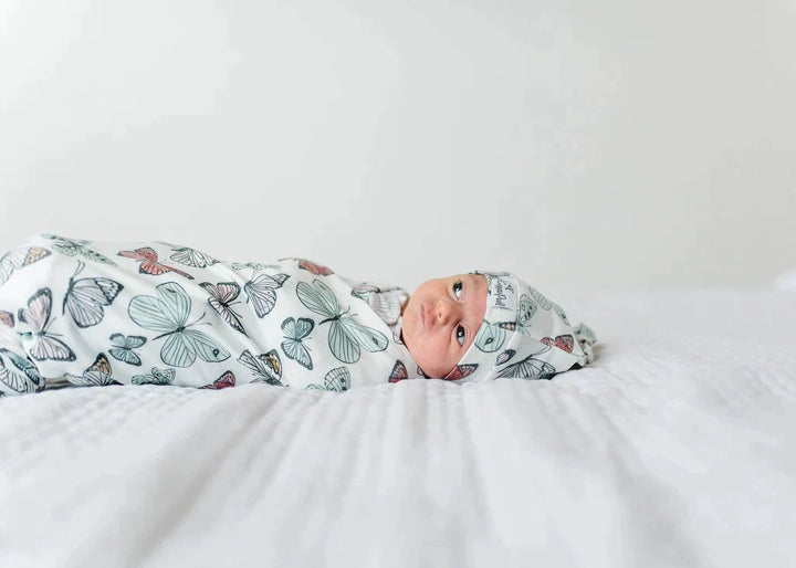 Copper Pearl Knit Swaddle Blanket