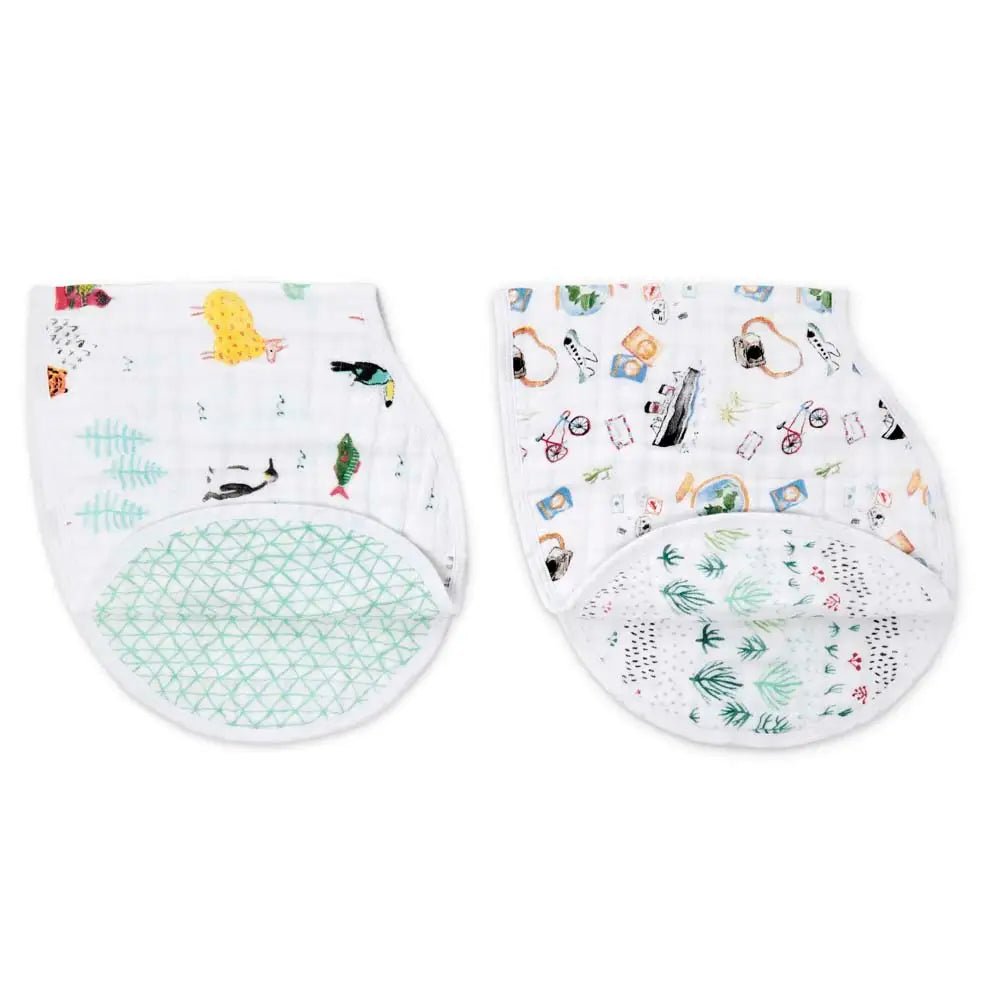 aden and anais Cotton Muslin Burpy Bibs 2pk