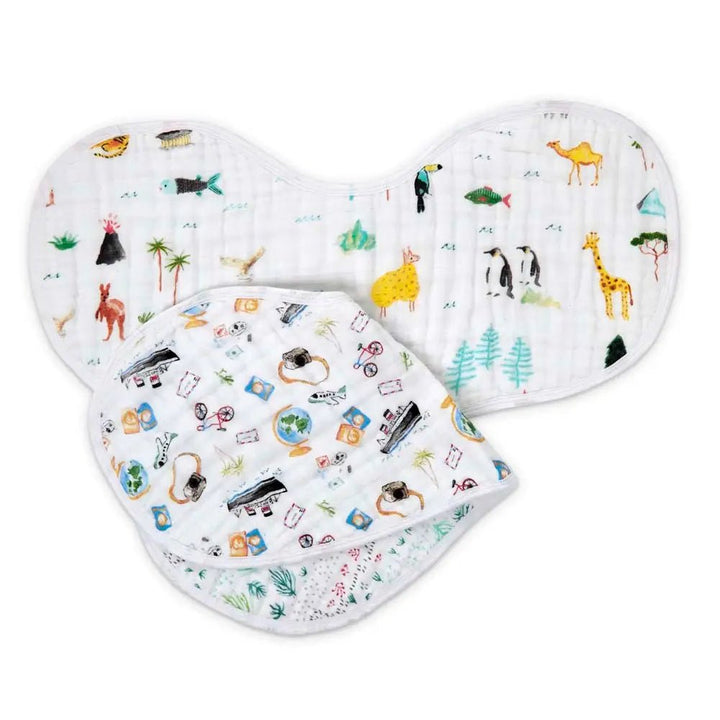 aden and anais Cotton Muslin Burpy Bibs 2pk