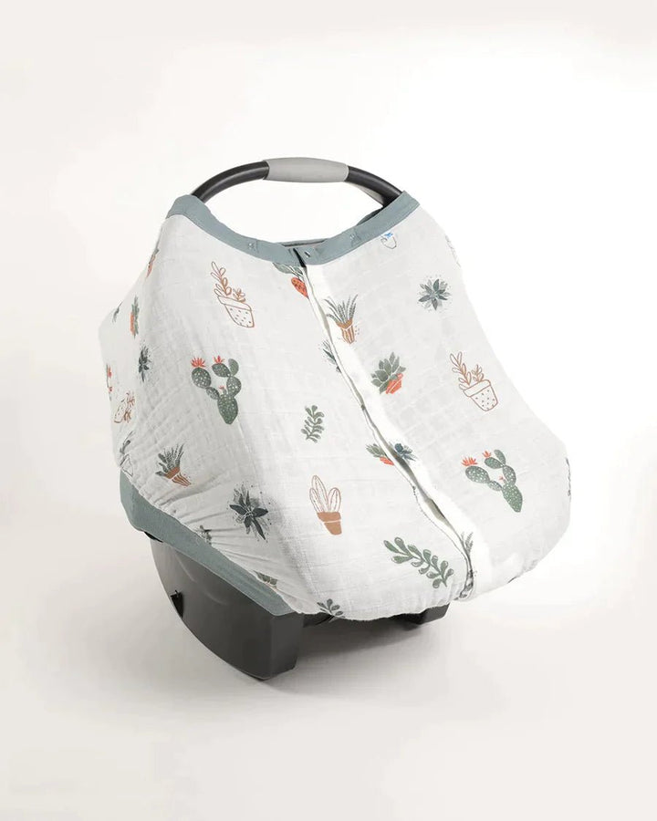 little unicorn Cotton Muslin Car Seat Canopy