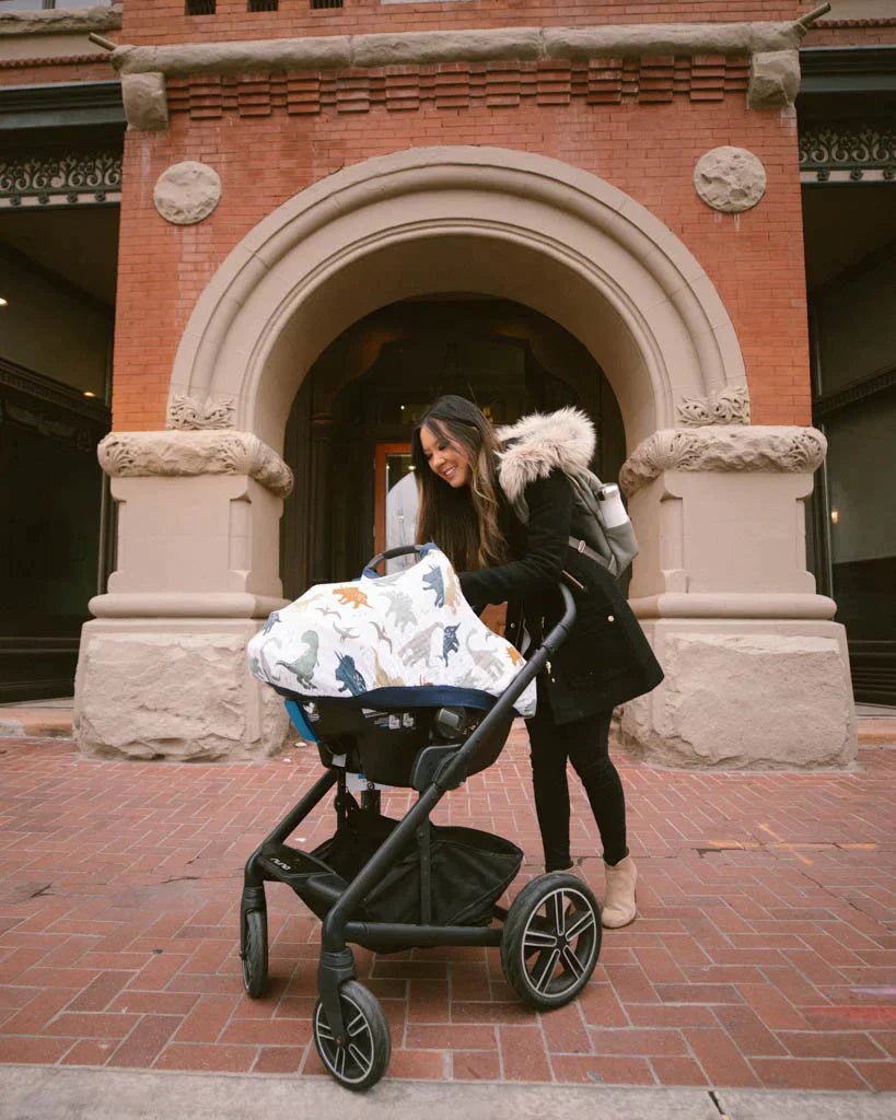 little unicorn Cotton Muslin Car Seat Canopy