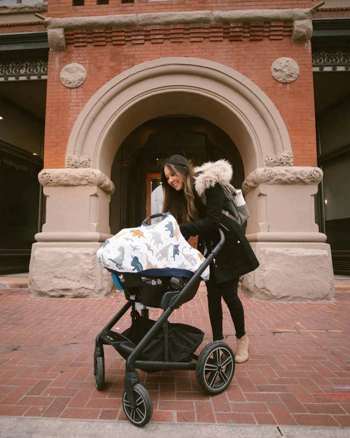 little unicorn Cotton Muslin Car Seat Canopy