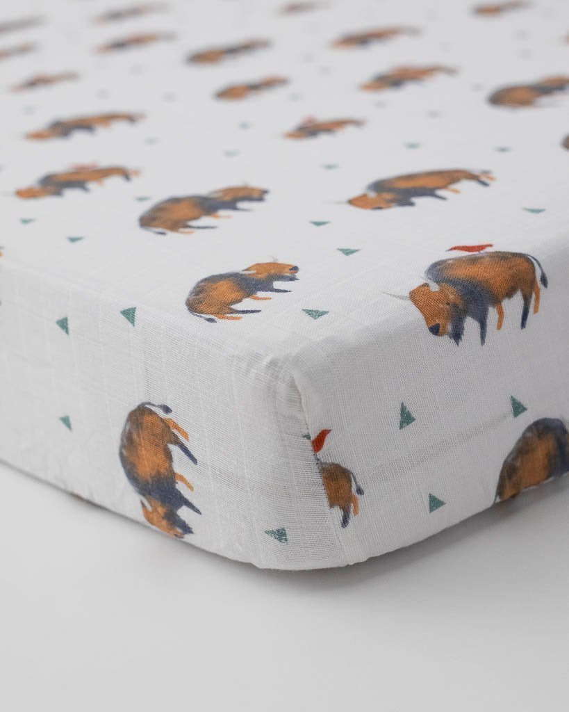 little unicorn Little Unicorn Cotton Muslin Crib Sheet