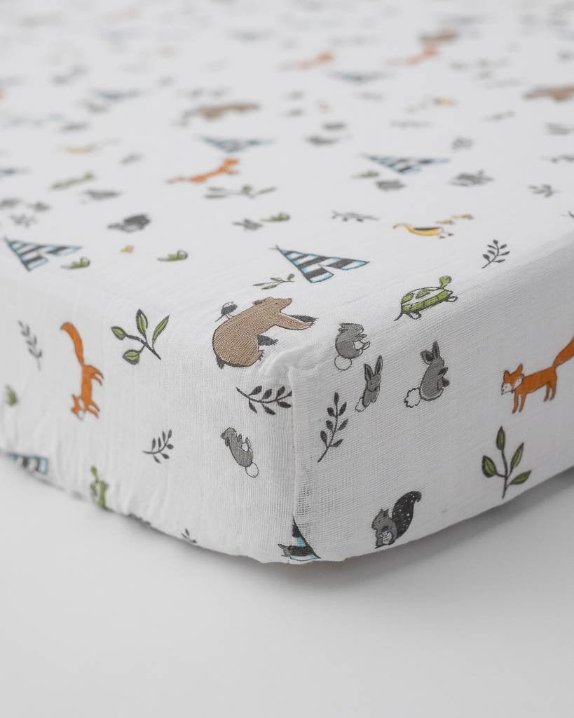 little unicorn Cotton Muslin Crib Sheet