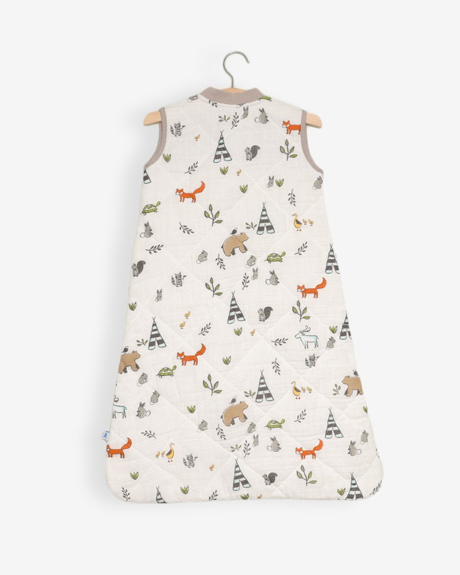 little unicorn Cotton Muslin Quilted Sleep Bag Forest Friends