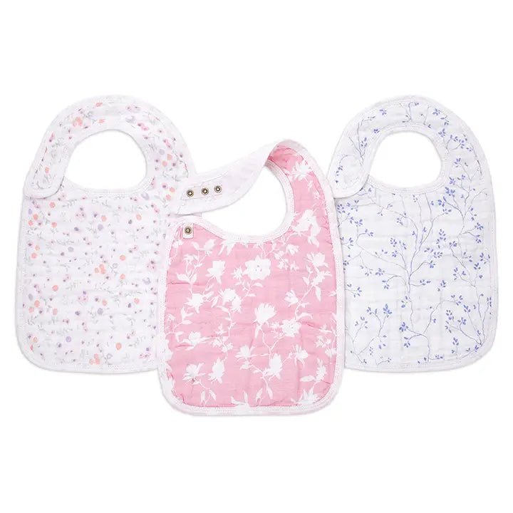 aden and anais Cotton Muslin Snap Bibs 3pk