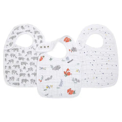 aden and anais Cotton Muslin Snap Bibs 3pk