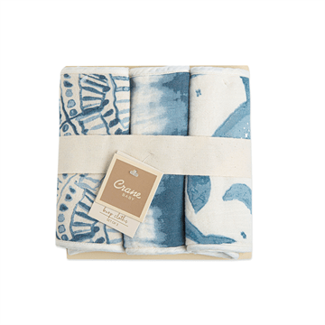 Crane Crane 3 - Piece Burp Cloth Set